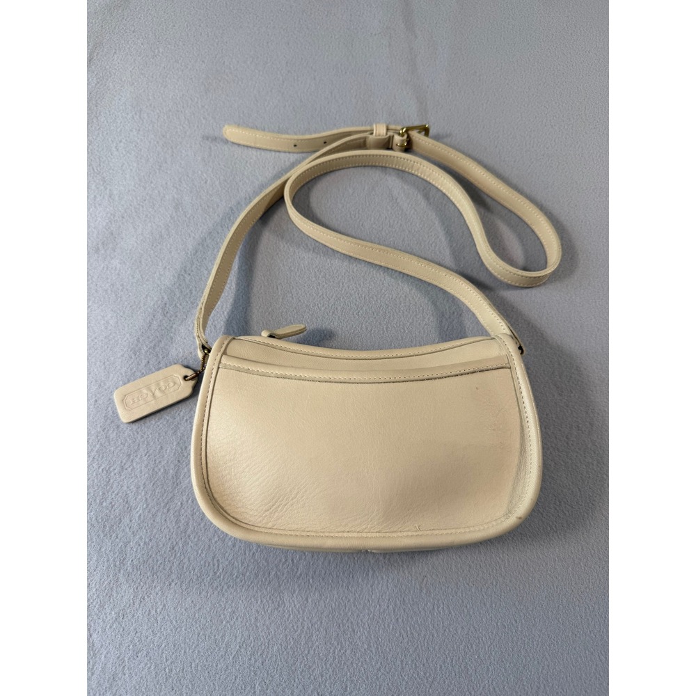 Coach Vintage Beige Leather Crossbody Bag B8P-9031 Costa Rica Handcrafted